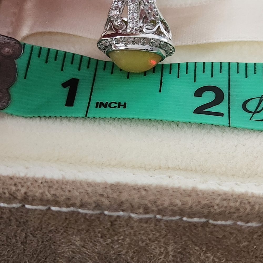 Ethiopian Opal and Zircon Ring - Picture 10 of 10